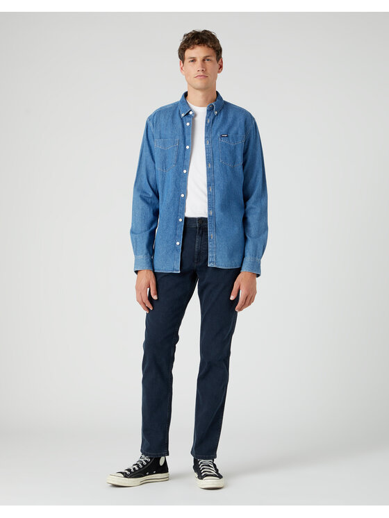 Wrangler Wrangler Jeansy W15QLT35X Niebieski Regular Fit