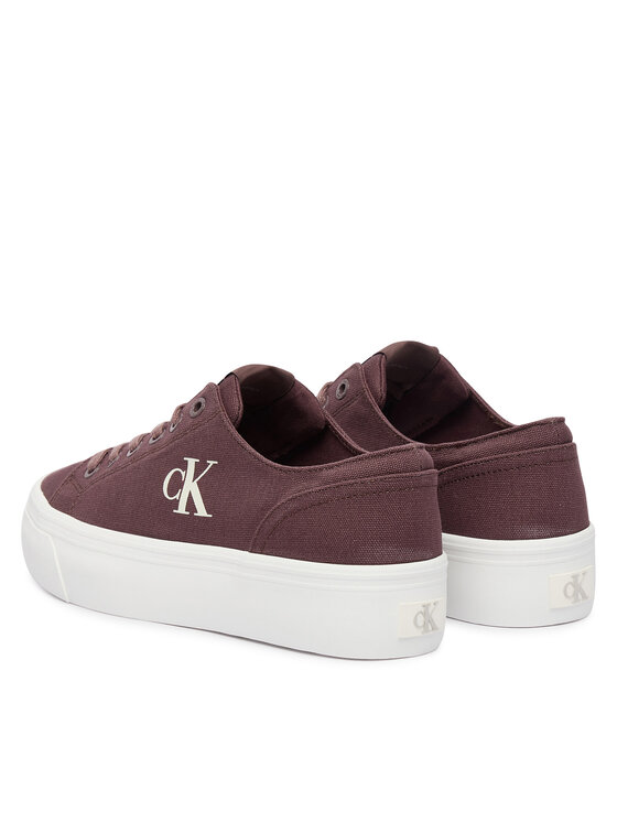 Calvin Klein Jeans Calvin Klein Jeans Sneakersy Vulc Flatform Low Canvas Mg YW0YW01763 Bordowy