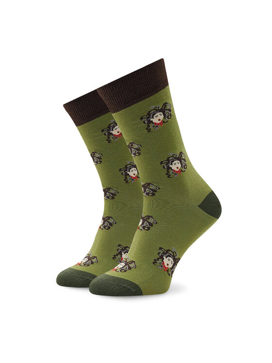 Curator Socks Visoke Nogavice Unisex Medusa Zelena