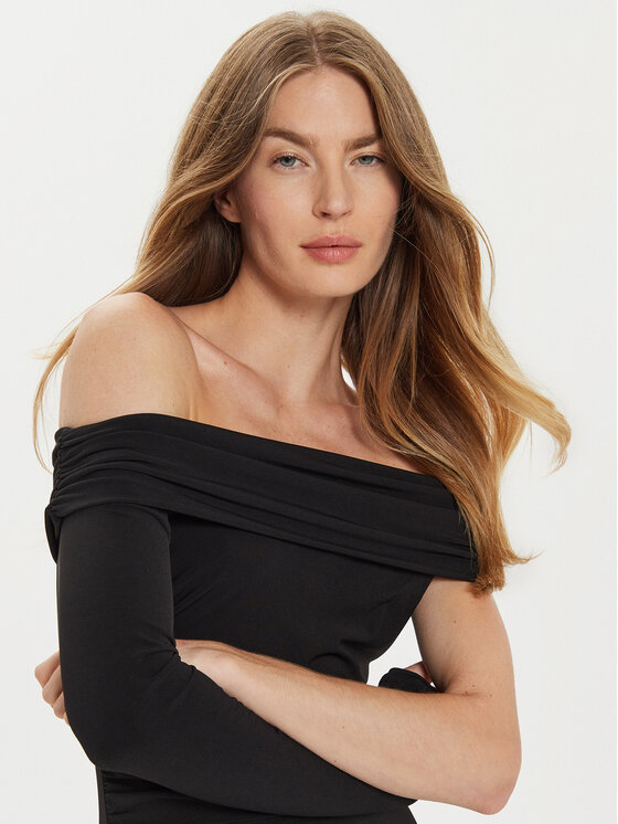 Eleh Eleh Õhtune kleit E00241 Must Slim Fit