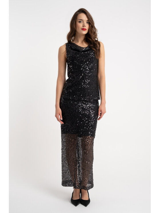 CLICK CLICK Μπλουζάκι 10-6964 Μαύρο Fitted Fit