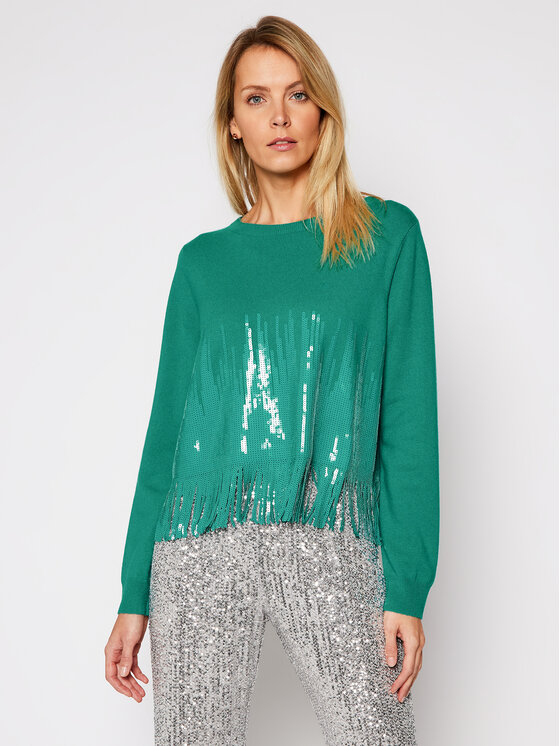 PINKO Pinko Светр Trial 21 BLK01 1G15SL Y6TR Зелений Regular Fit