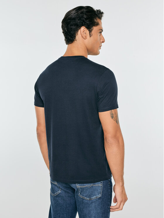 BIG STAR BIG STAR T-Shirt CESAR Granatowy Basic Fit