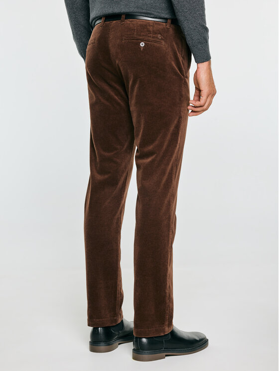 BIG STAR BIG STAR Chinosy TREVISEY Brązowy Basic Fit