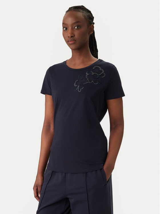 Liu Jo Sport Liu Jo Sport T-krekls TA6155 JS923 Tumši zils Regular Fit