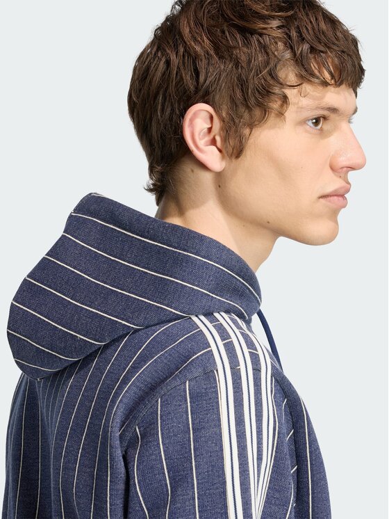 adidas adidas Світшот Pinstripes Hoodie KR9704 Cиній Regular Fit