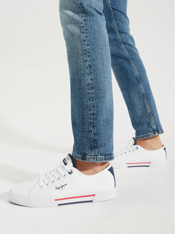 Pepe Jeans Pepe Jeans Πάνινα παπούτσια Brady Basic PMS30816 Λευκό
