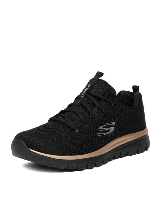 Skechers Skechers Sportcipők CEO-GRACEFUL 12615 BKRG Fekete
