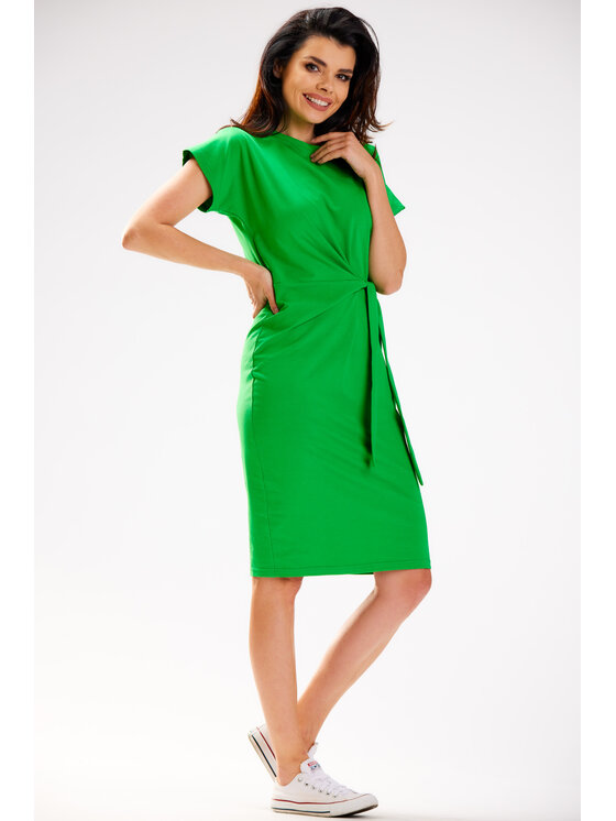 Infinite You Infinite You Sukienka letnia M302 Zielony Basic Fit
