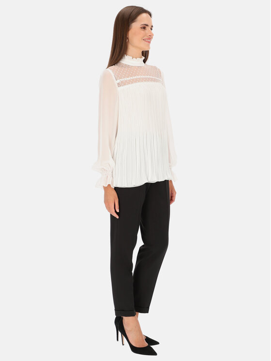L’AF L’AF Bluzka Laura Biały Slim Fit
