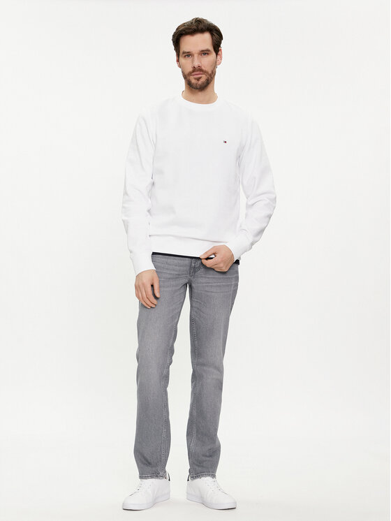 Tommy Hilfiger Tommy Hilfiger Μπλούζα Flag Logo MW0MW32735 Λευκό Regular Fit