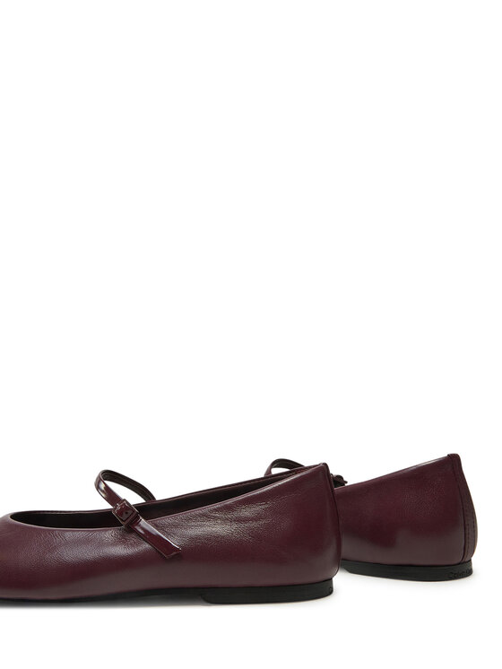 Calvin Klein Calvin Klein Балетки Mary Jane Ballerina - Lth HW0HW02307 Бордовий