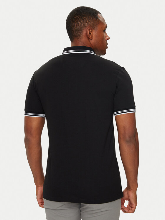 BOSS Boss Polo marškinėliai Paul 50506193 Juoda Slim Fit