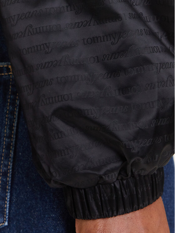 Tommy Jeans Tommy Jeans Vetrovka Jacquard DW0DW20952 Črna Relaxed Fit