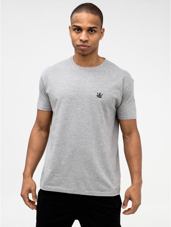 Jigga Wear Jigga Wear T-Shirt Koszulka Z Krótkim Rękawem Jigga Wear Mini Crown Szara M Szary Regular Fit