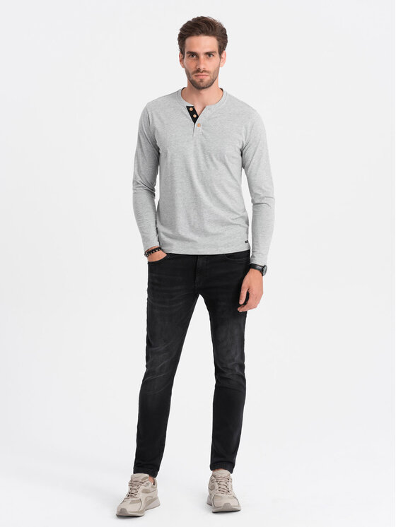 Ombre Ombre S dlouhým rukávem OM-LSCL-0107 Šedá Fitting Fit