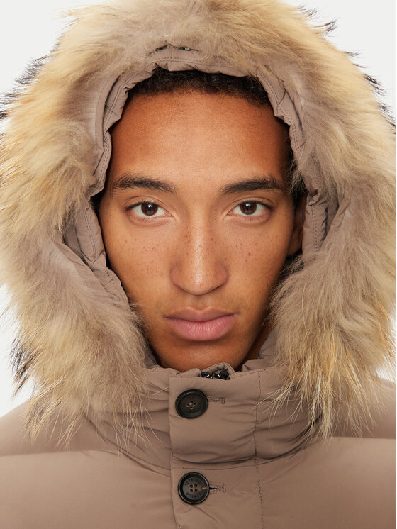 Hetregó Hetregó Giubbotto piumino Parker 8N436M Beige Regular Fit