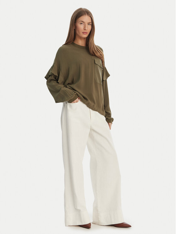 TWINSET TWINSET Bluză 211TT2163 Verde Regular Fit