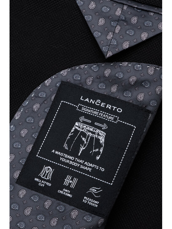 Lancerto Lancerto Garnitur Brindisi GA073126000004 Czarny Slim Fit