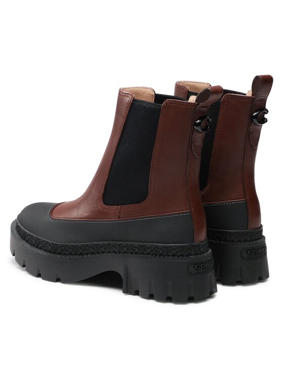 Coach Coach Škornji Jayla Leather Bootie CM770 Rjava