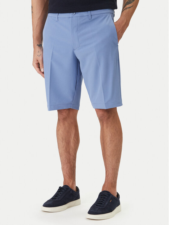 BOSS BOSS Pantaloncini di tessuto S_Commuter_10.5 50540337 Celeste Slim Fit