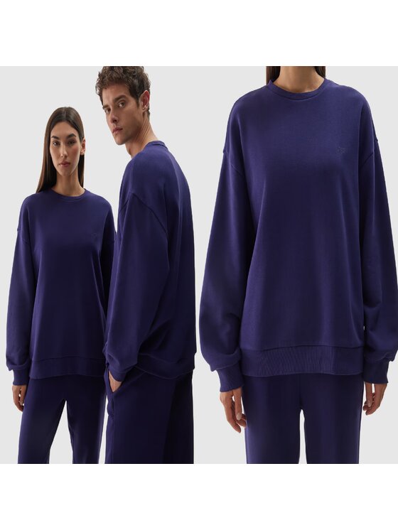 4F 4F Bluza 4FWAW24TSWSU1313 Granatowy Regular Fit