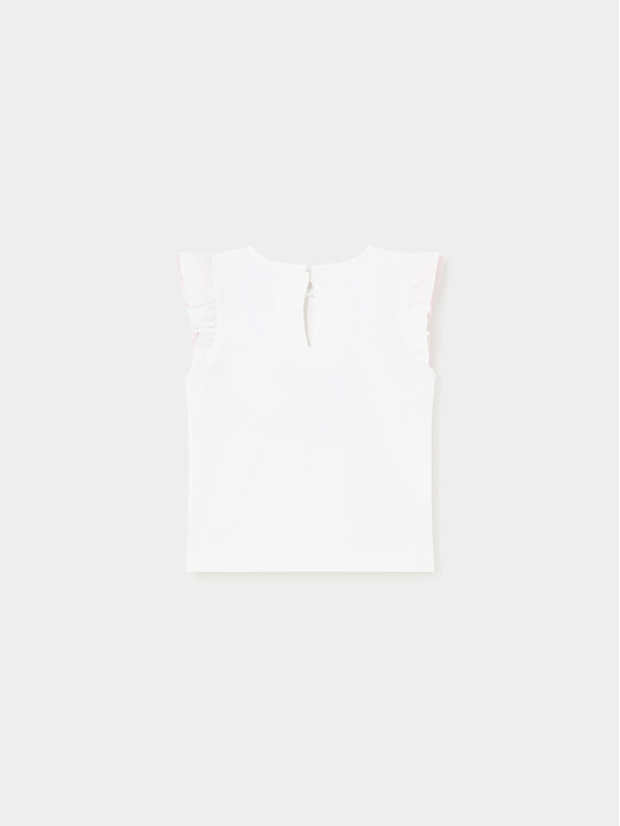 Mayoral Mayoral Μπλουζάκι 1005 Λευκό Regular Fit