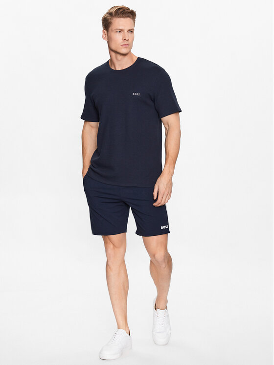 BOSS Boss Тениска на пижама 50480834 Тъмносин Regular Fit