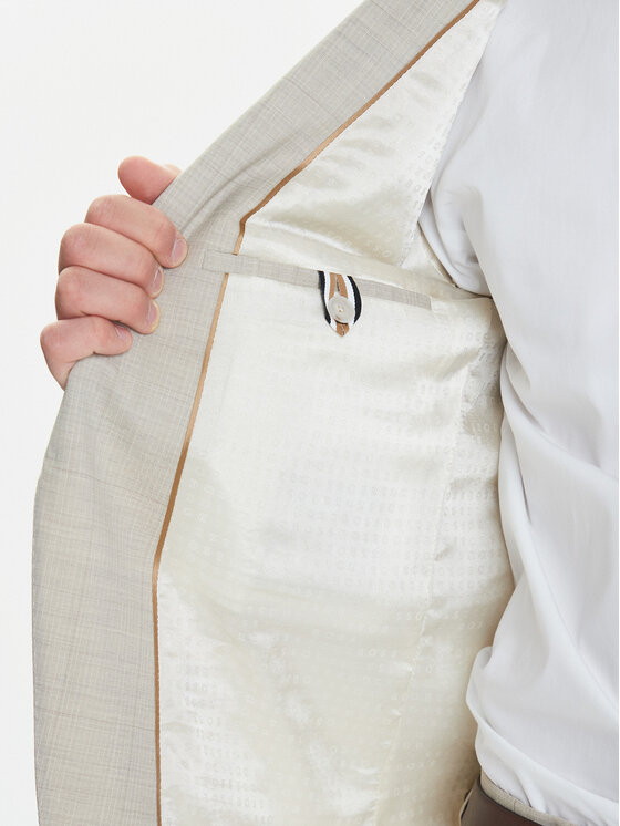 BOSS BOSS Garnitur H-Huge 50546099 Beżowy Slim Fit