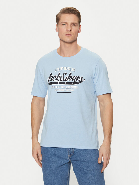 Jack&Jones T-krekls Logo 12268267 Zils Standard Fit