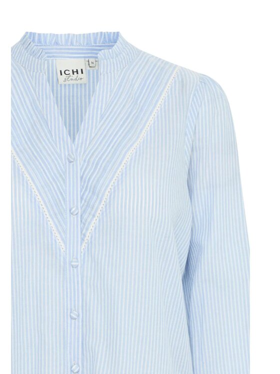 ICHI ICHI Πουκάμισο Camicia ihromancy Μπλε Regular Fit