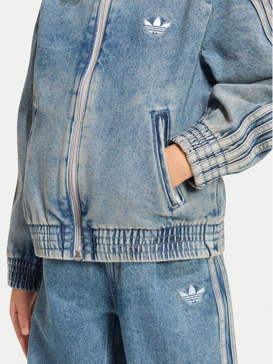 adidas adidas Kurtka jeansowa Firebird KQ8874 Niebieski Loose Fit