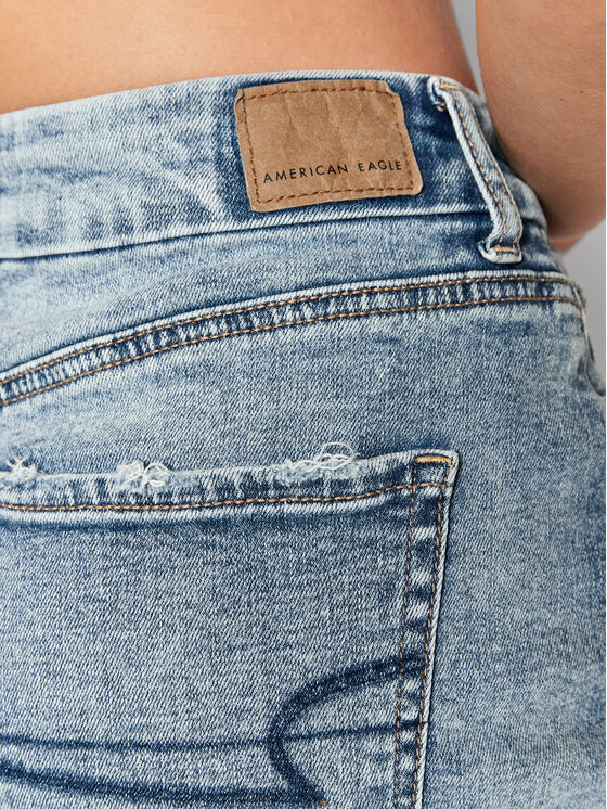 American Eagle American Eagle Teksaselik 033-2543-6316 Sinine Curvy Fit