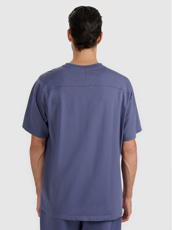 4F 4F T-Shirt 4FWAW25TTSHM2401-32S Niebieski Oversize