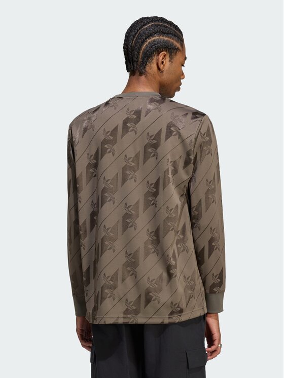 adidas adidas Longsleeve 170089 Brązowy ciemny Regular Fit