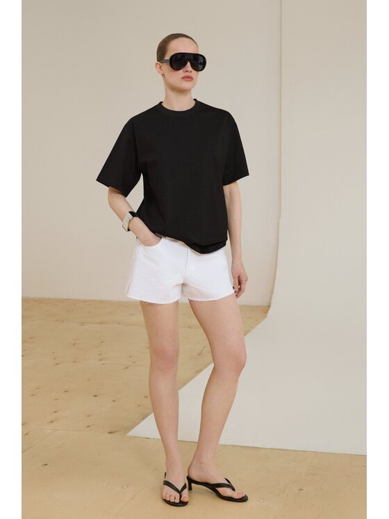Estro Estro T-Shirt ER00119948 Μαύρο Oversize
