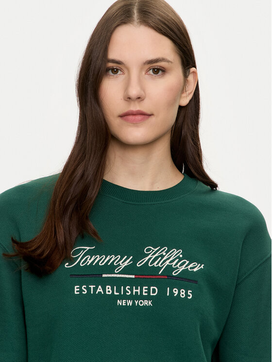 Tommy Hilfiger Tommy Hilfiger Pluus Modern WW0WW43574 Roheline Regular Fit