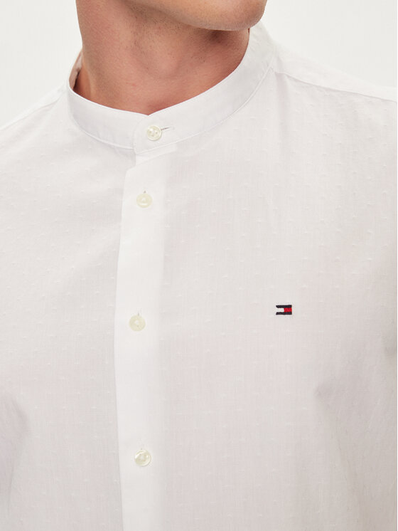Tommy Hilfiger Tommy Hilfiger Πουκάμισο MW0MW34650 Λευκό Slim Fit