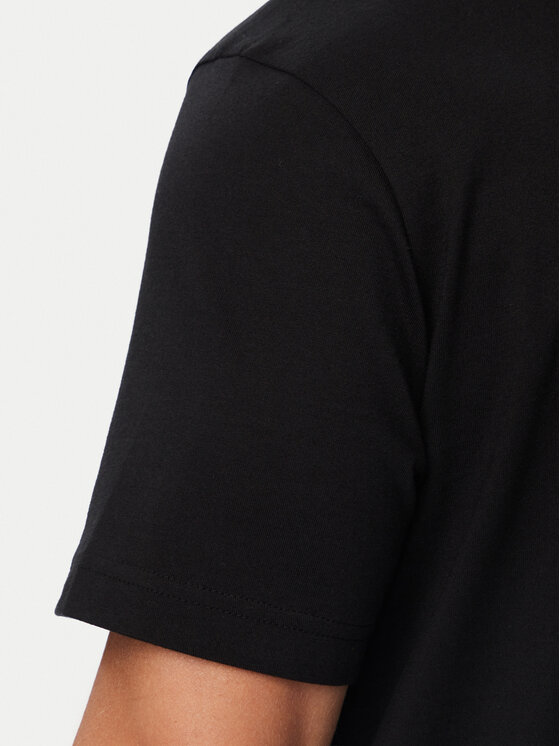 BOSS BOSS T-Shirt Structure Logo 50566883 Czarny Regular Fit