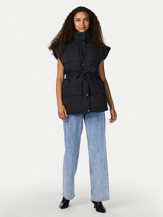 YAS YAS Vestă Merla 26035395 Negru Slim Fit