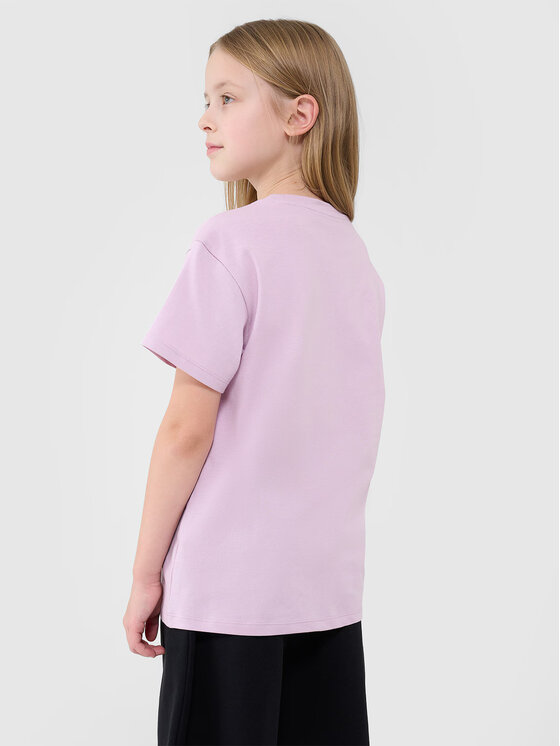 4F 4F T-Shirt 4FJWspring_summer_2025TTSHF2326 Różowy jasny Oversize
