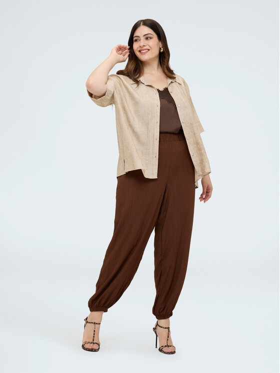 Fiorella Rubino Fiorella Rubino Pantaloni di tessuto P020L002567N022 Marrone Regular Fit