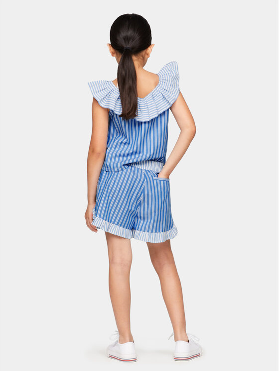 Tommy Hilfiger Tommy Hilfiger Riidest šortsid KG0KG08095 Sinine Relaxed Fit