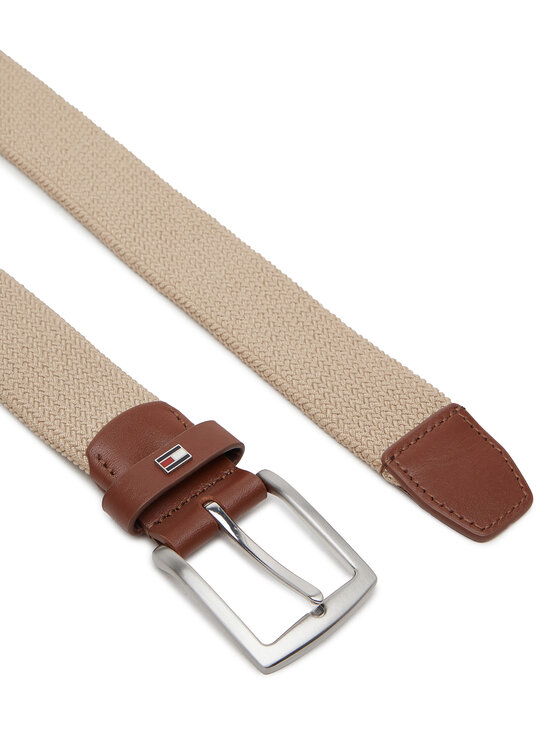 Tommy Hilfiger Tommy Hilfiger Мъжки колан Denton Elastic 3.5 AM0AM13354 Бежов