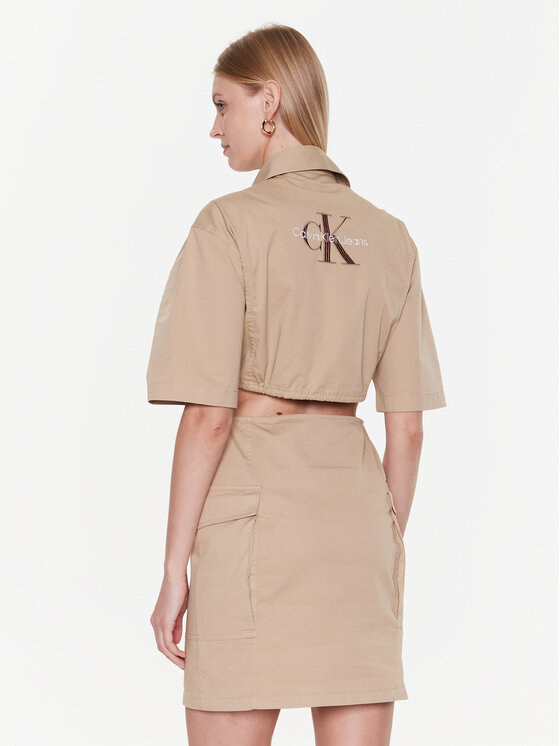 Calvin Klein Jeans Calvin Klein Jeans Haljina košulja J20J220520 Bež Regular Fit