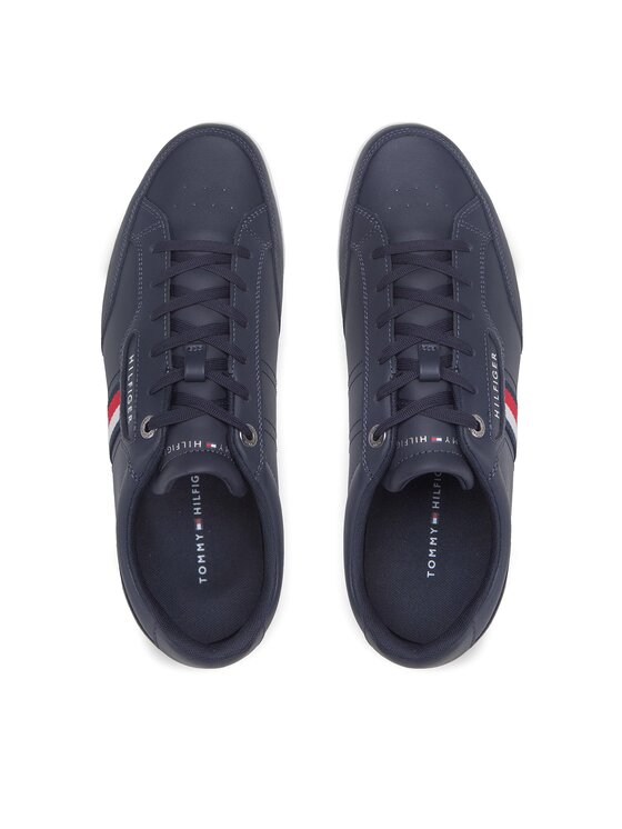 Tommy Hilfiger Tommy Hilfiger Laisvalaikio batai Classic Lo Cupsole Leather FM0FM04277 Tamsiai mėlyna