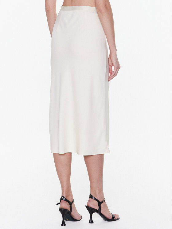 Calvin Klein Calvin Klein Gonna midi K20K203514 Écru Regular Fit
