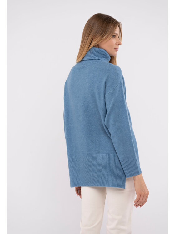 Volcano Volcano Sweter S-HEBE Niebieski Regular Fit