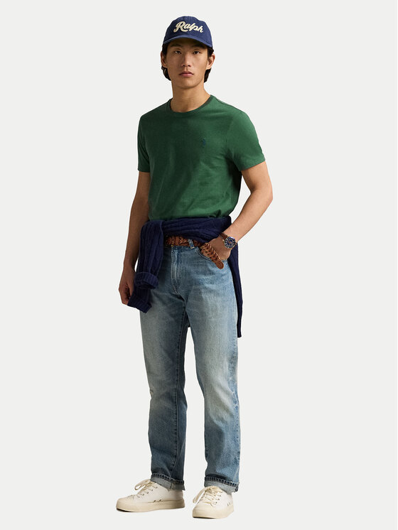 Polo Ralph Lauren Polo Ralph Lauren Majica 710671438425 Zelena Custom Slim Fit