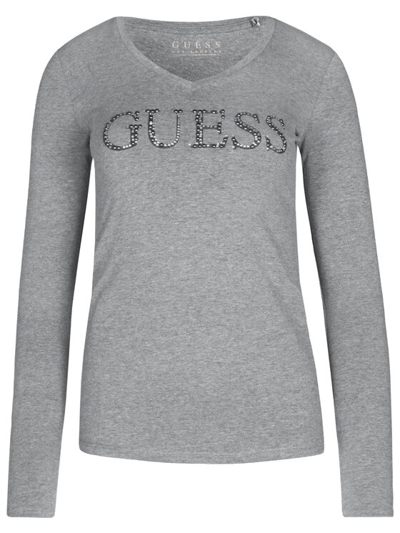 Guess Guess Bluză W93I70 J1300 Gri Slim Fit